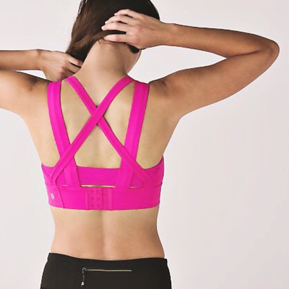 lululemon athletica Other - EUC Lululemon Oxygen pink mesh criss cross bra